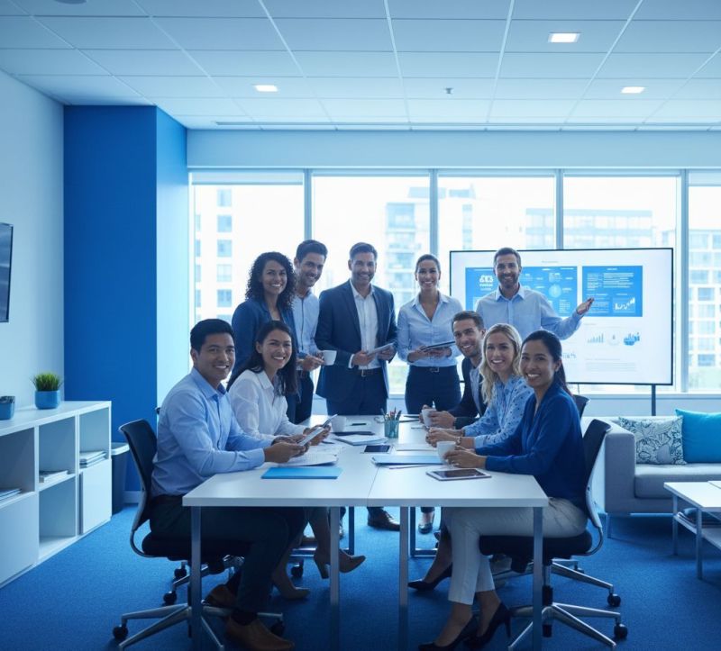 medical office team desk