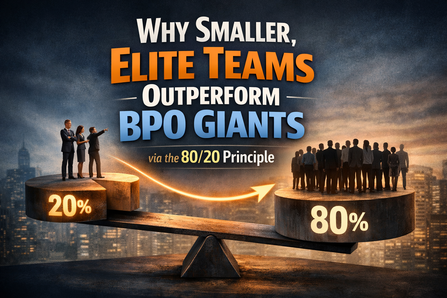 Why Smaller, Elite Teams Outperform BPO Giants via the 80/20 Principle